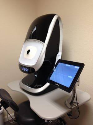 Optomap Retinal Imager! Wide-angle retinal scanner that may save you from being dilated.