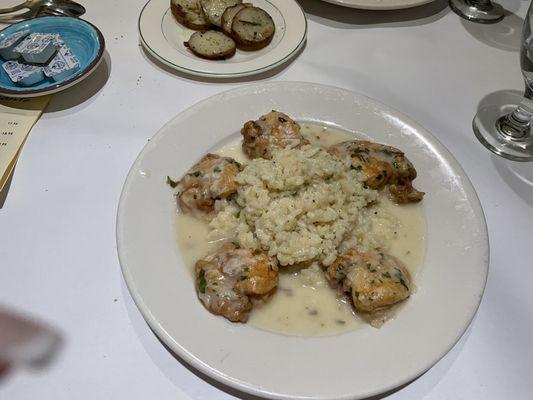 Shrimp Scampi with risotto