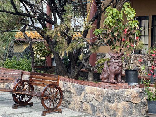 Garden and praying center entrance