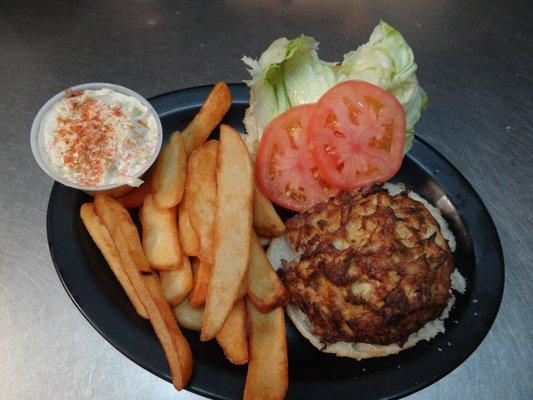 Crab cake sandwich