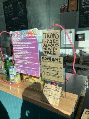 Trans people of color eat free!