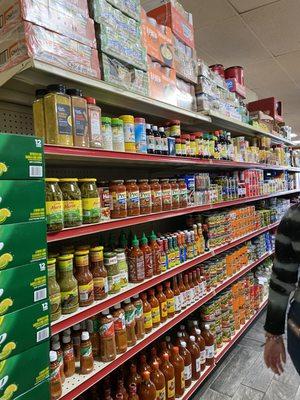 Salsas and cooking condiments.