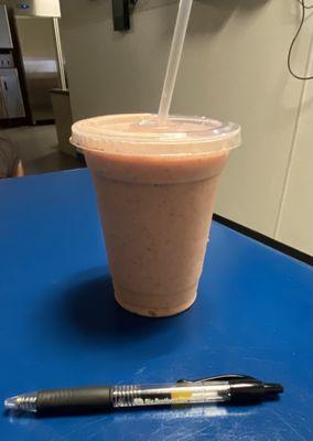 They should be but I know they're not ashamed of themselves. This little smoothie was $9.95!!! "Muscle Builder"