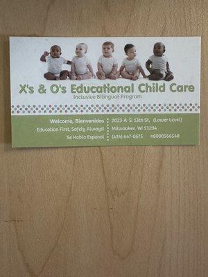 X’s and O’s Educational Child Care