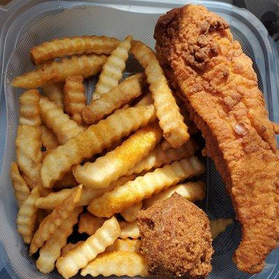 Flounder with fries