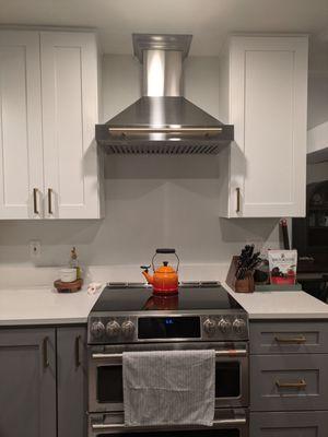 Dmitrii installed a new range hood for us and did a great job!