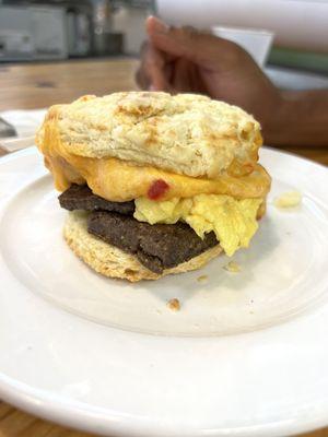 Southern style biscuit with liver mush