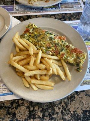 Farmers Omelette with French Fries