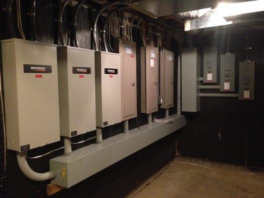 Three Generac transfer switches for a whole house Generac 70kw in New Vernon, NJ