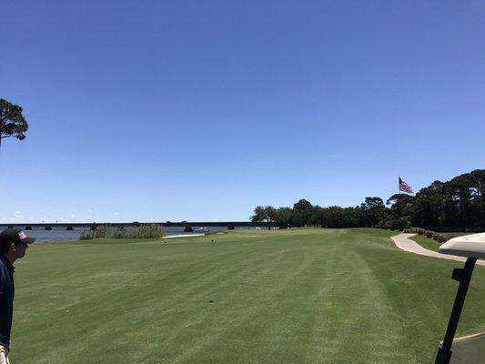 Approach shot on #4