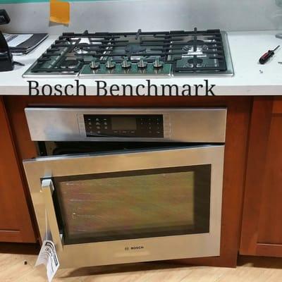 Setting up the new BOSCH BENCHMARK Display. Come in a check it out.