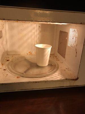 This is the Microwave it had not been touched cleaned