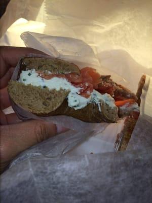 Lox and scallion cream cheese. Delicious!