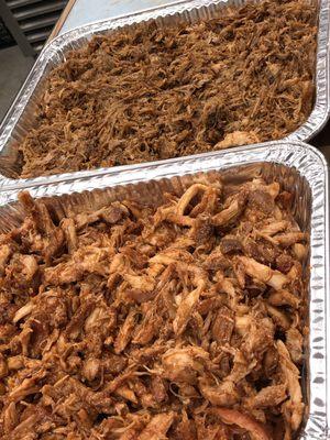 pulled pork & chicken