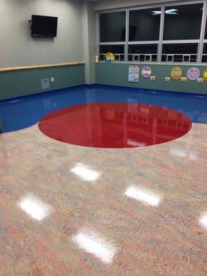 Refinishing floors to look brand new!