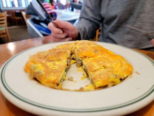 Sausage and Cheese omelet