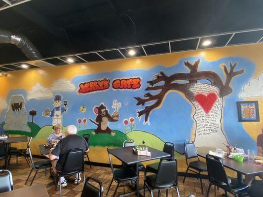 Mural of Jerry the mouse :) cook and tree