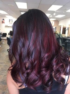 Beautiful red by Marie:)  My daughter loves her hair.