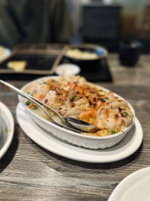 Baked Seafood Over Rice