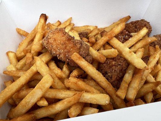 Crispy chicken and Fries