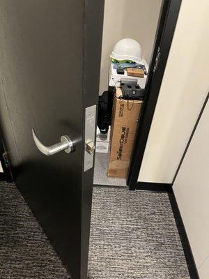 Office lock install