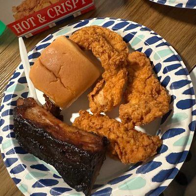 chicken tenders & BBQ Ribs