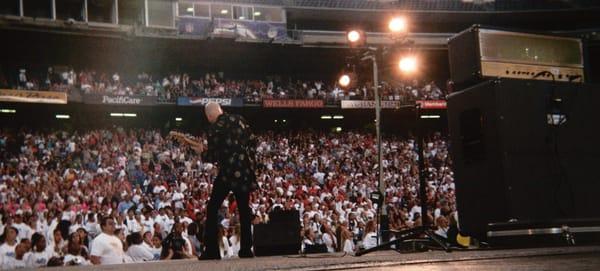 Performing at Qualcomm Stadium