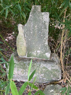 This headstone is in disrepair