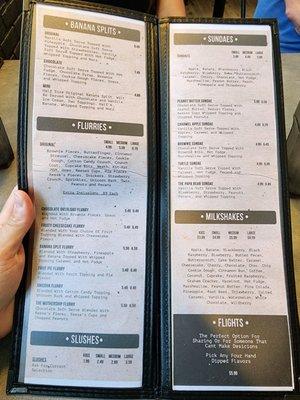 Icecream menu 2