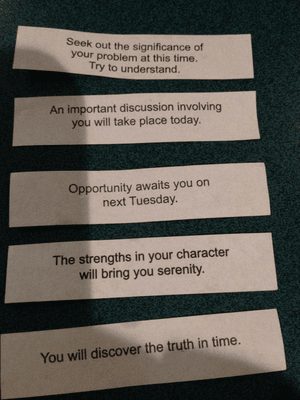 These are my family's totally ominous fortunes!