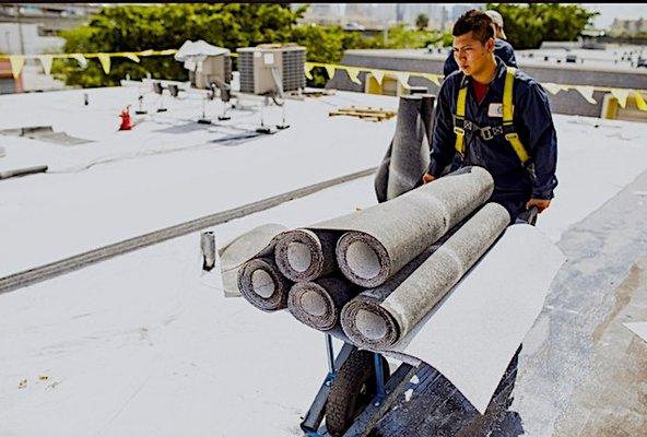 Modified Bitumen torch down single ply roof