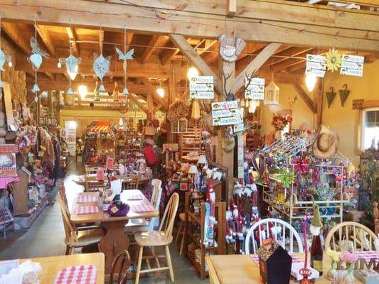 Inside the shop, taken from our lunch table.