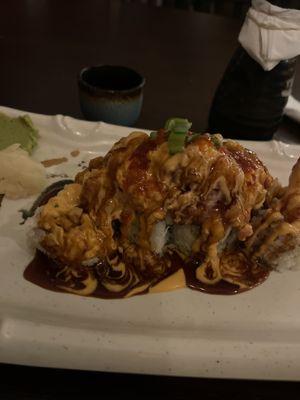 Eel sauce and spicy tuna- a gods dream of perfection flavors