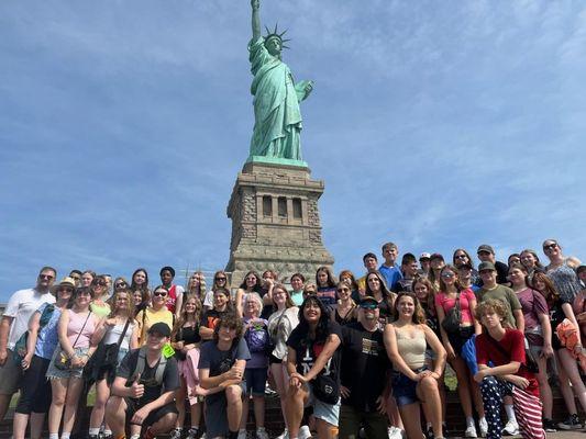 Our group at the Statue of Liberty, June 2024.