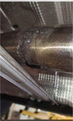 Bad welds causing exhaust leak