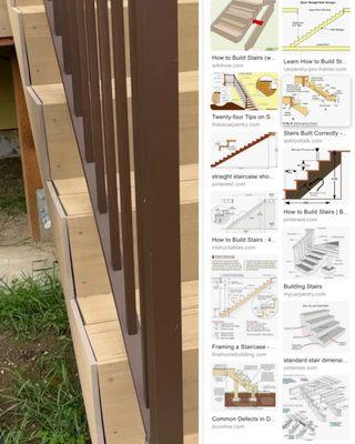 Haider’s NotToCode workmanship. Crooked cuts. Horizontal tread should safely cover vertical riser. Waste of $Azek$ material, labor, money.