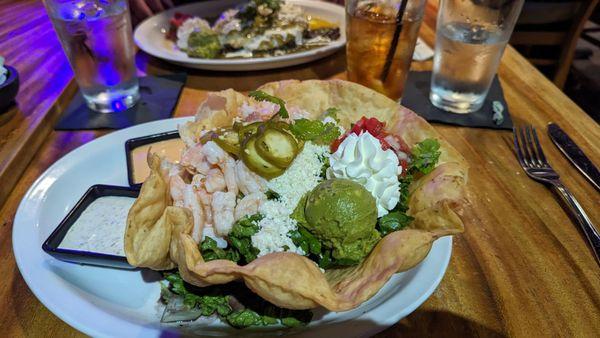 Shrimp tostada