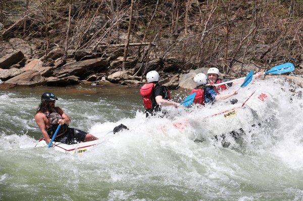 Rafting down the Occoee river