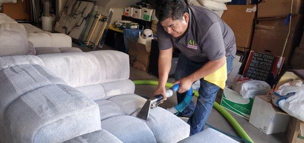 Also we provide.  UPHOLSTERY CLEANING.