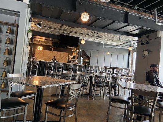 The interior looking towards the bar