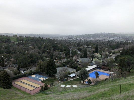 Winter view of property from Shell Ridge open space.