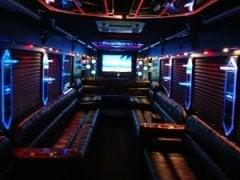 inside one of the Paris party bus in Oklahoma City. Very classy and load of fun while in OKC