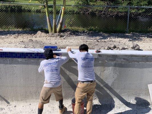 Water line tile going up