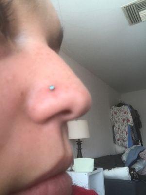 First Nostril piercing after Covid release. Madii is the best! Hardly felt a thing.