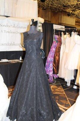 Black Lace Wedding Gown