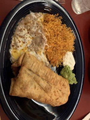 Steak Chimichanga dinner