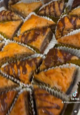 Homemade baklava