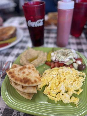 1st time here. Great friendly service and delicious food. Mediterranean breakfast .