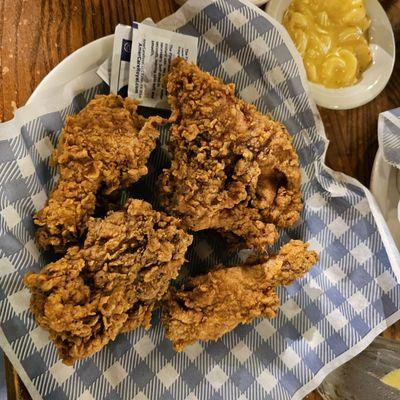 Fried Chicken, overy salty but crispy