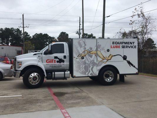 Commercial wrap on this heavy equipment service vehicle.